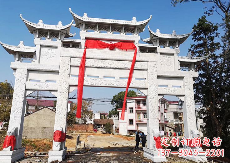 安阳九襄石雕牌坊:专业定制精美牌坊雕塑