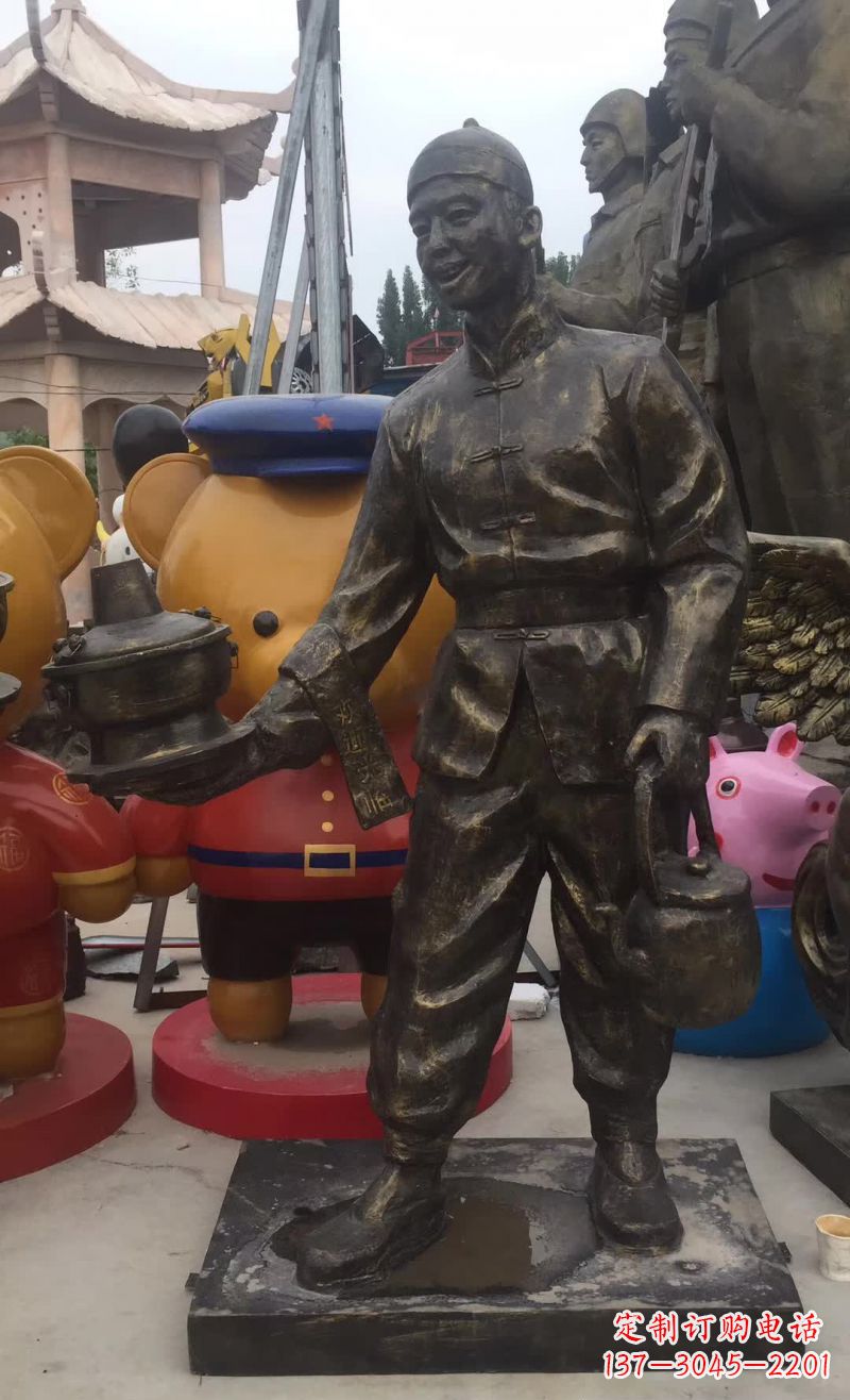 安阳专业定制酒店店小二铜雕