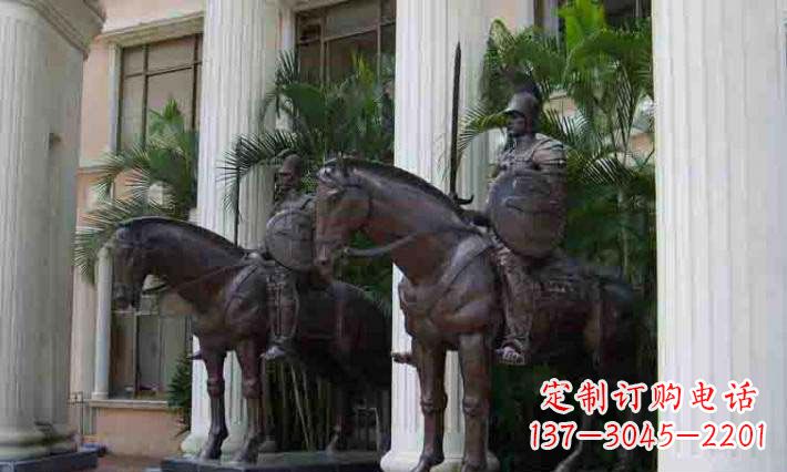 安阳骑马铜雕士兵:增添宏伟气派