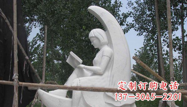 安阳中领雕塑高品质小女孩汉白玉石雕