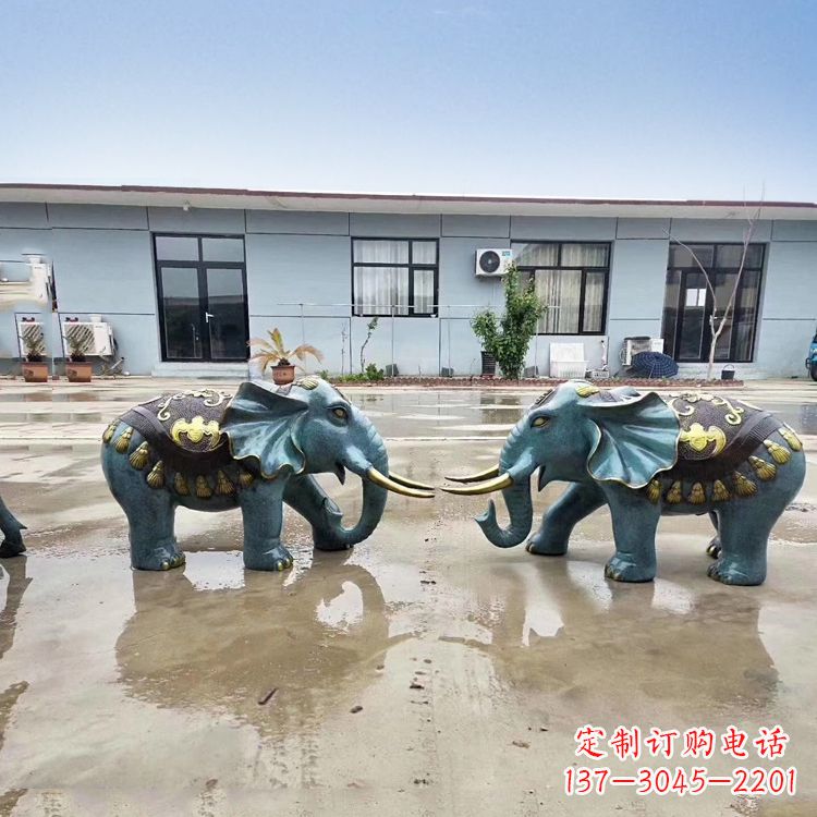 安阳优雅可爱的烤漆铜雕小象