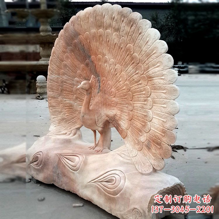 安阳艺术精美的孔雀石红雕塑