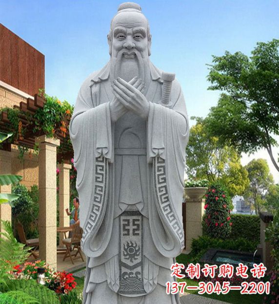 安阳备受尊崇的孔子青铜雕塑