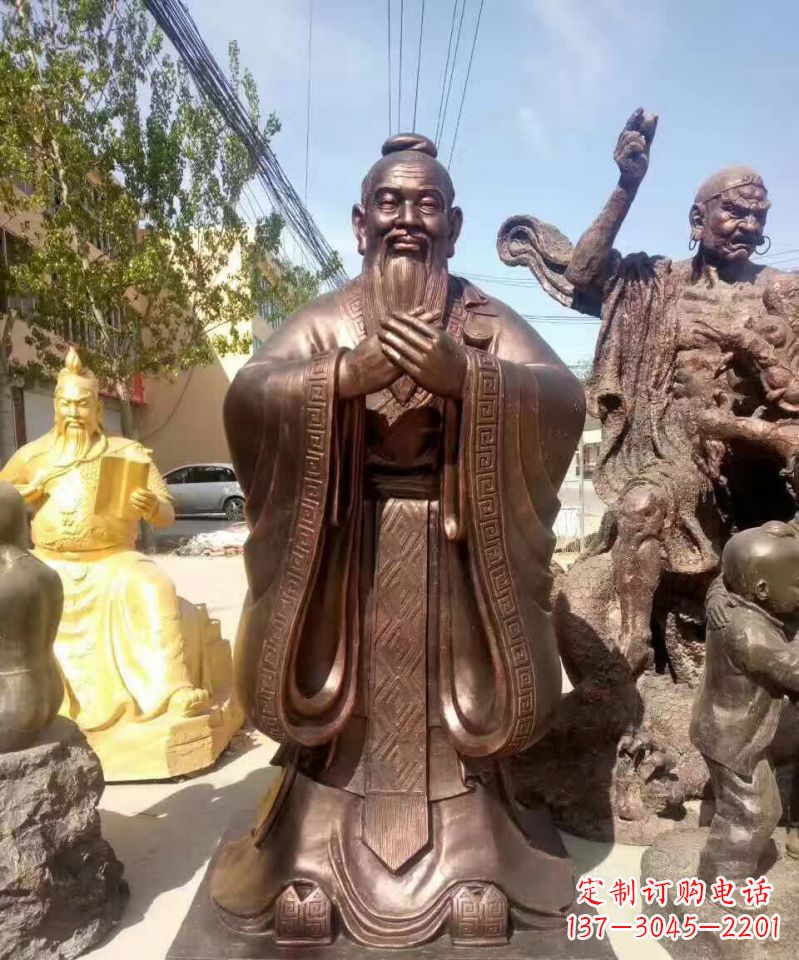 安阳尊贵的孔子铜雕赞赏孔子的传世之作