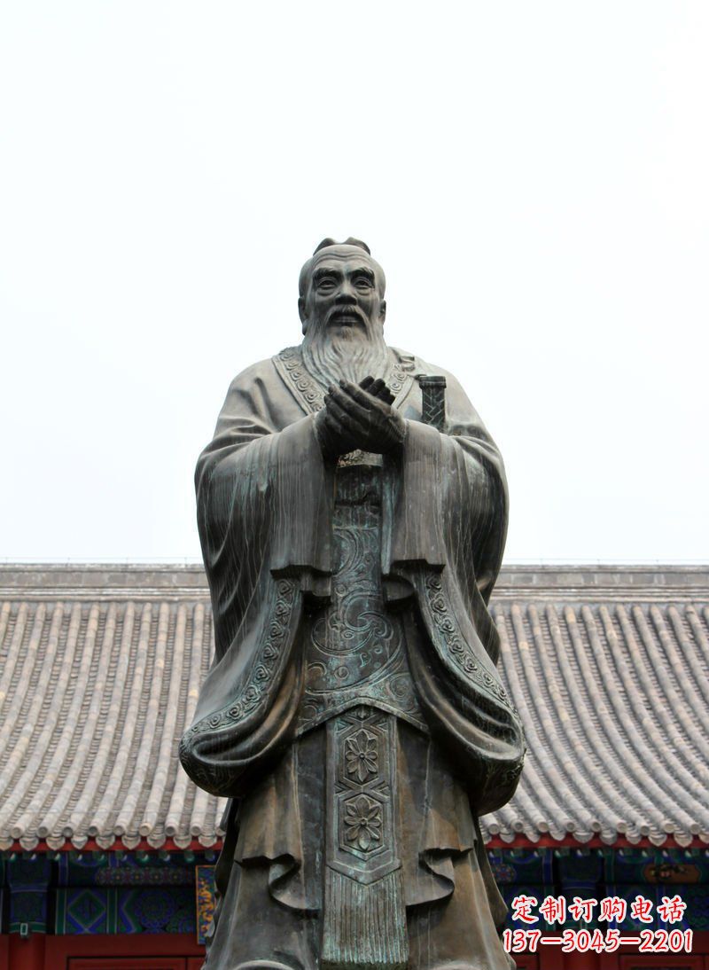 安阳高雅古典,孔子青铜雕塑