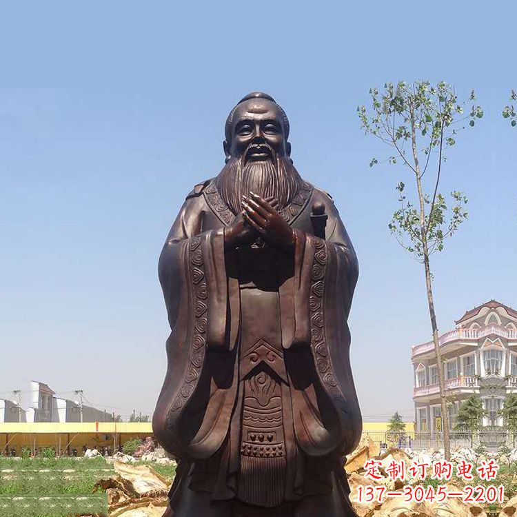安阳孔子铜雕塑,传承中华文化的传奇精品