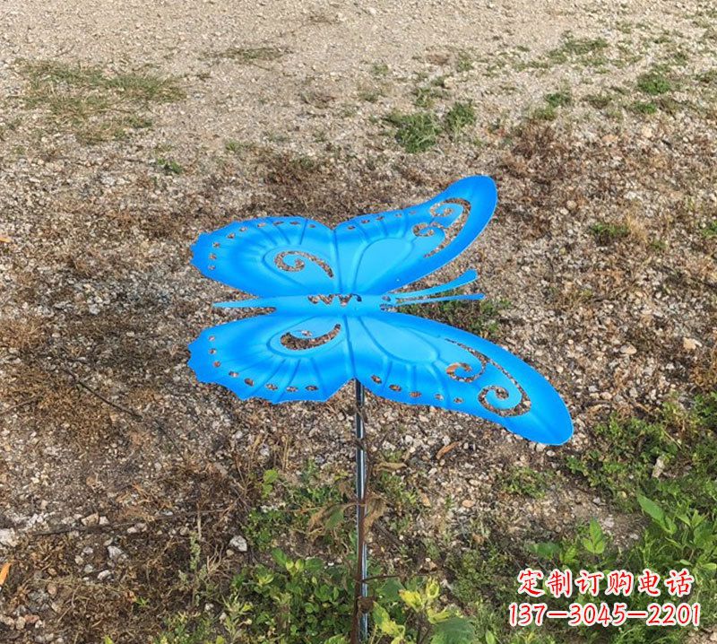 安阳蓝色不锈钢铁艺蝴蝶雕塑