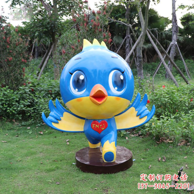 安阳蓝色梦幻,玻璃钢鸽子雕塑