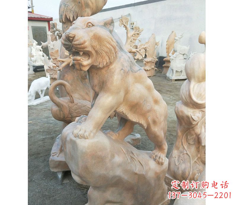安阳高端石雕老虎,让你的公园里更加精彩