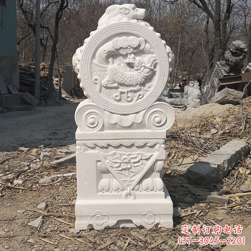 安阳老石狮子门墩雕塑，打造与众不同的定制雕塑