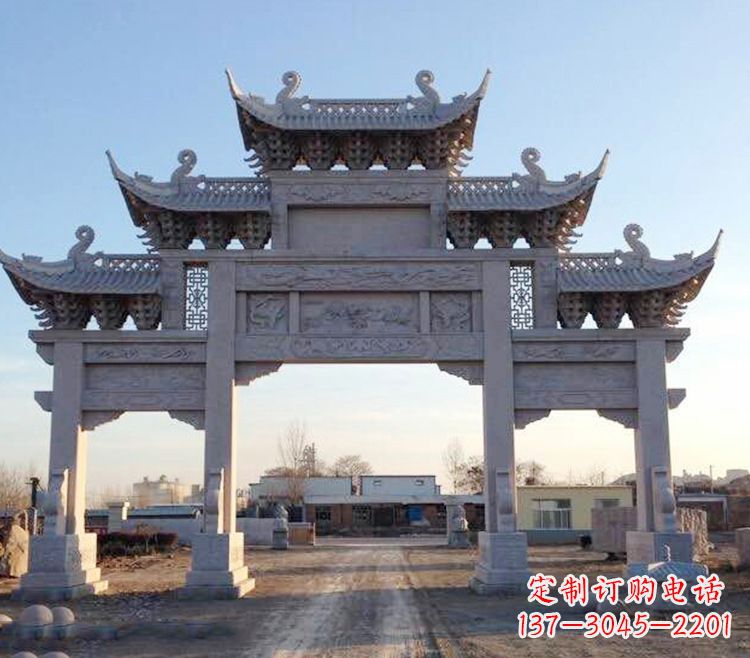安阳传承创新,老石牌坊雕塑定制
