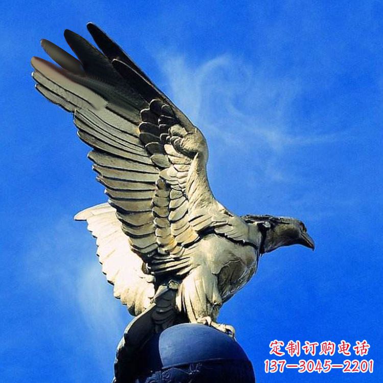 安阳唯美老鹰玻璃钢仿铜雕塑玻璃钢雕塑以其简约…