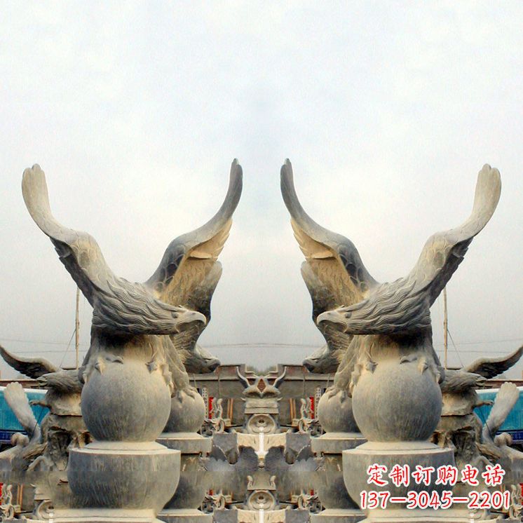 安阳精美老鹰青石雕塑,呈现独特自然美