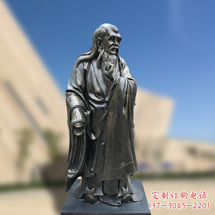 安阳精美老子雕像，体现哲学思考之美