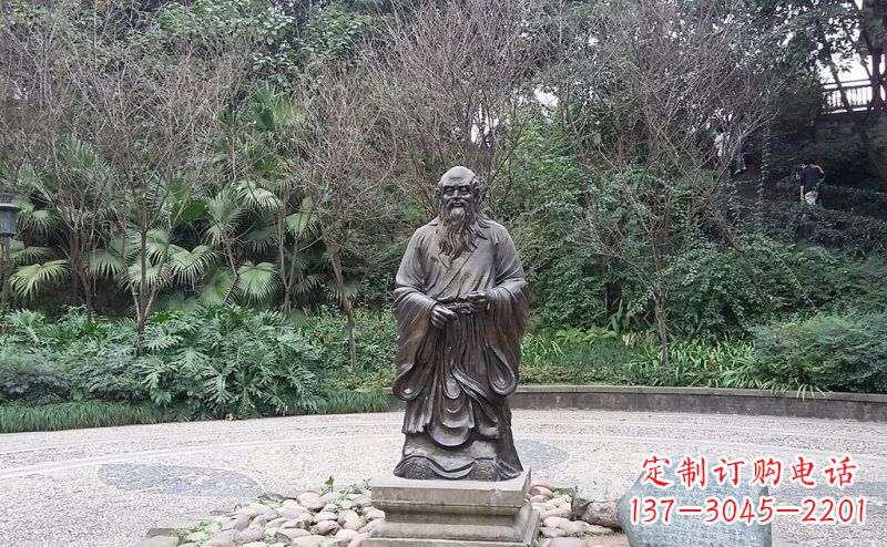 安阳品尝古典:中领雕塑老子铜雕