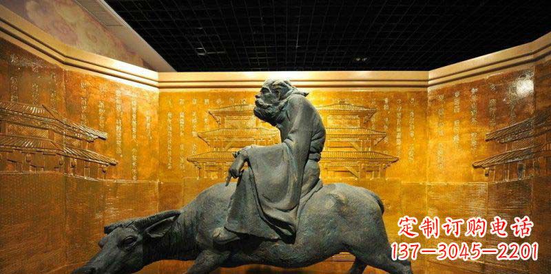 安阳精美老子骑牛铜雕,领略古代文化魅力