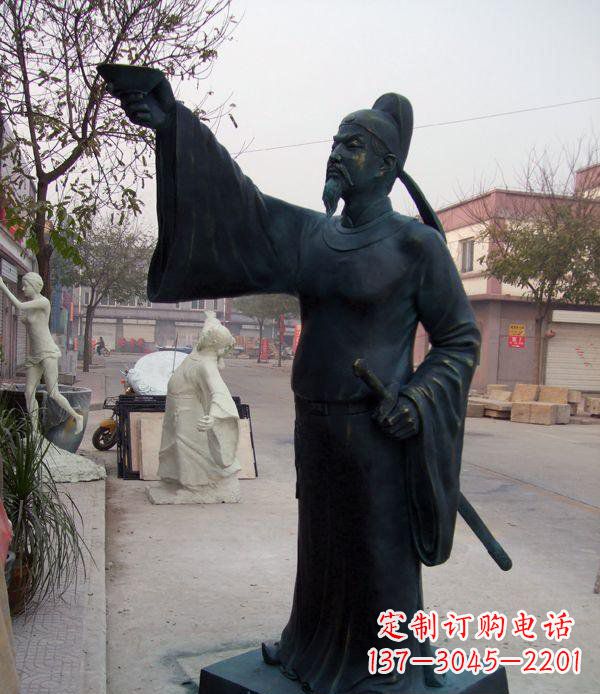 安阳李白诗仙铜雕,精美制作,永久传承