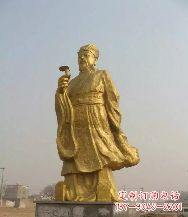 安阳精美绝伦的李时珍铜雕