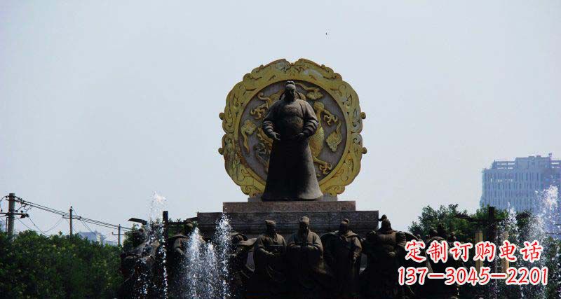 安阳李世民古代名人铜雕