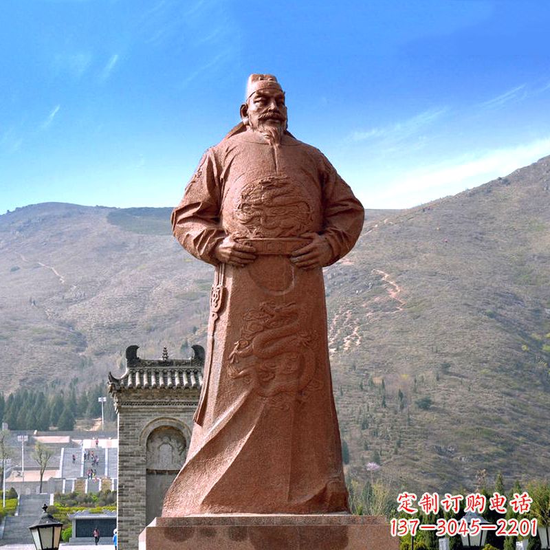 安阳『李世民传神砂岩石雕塑』