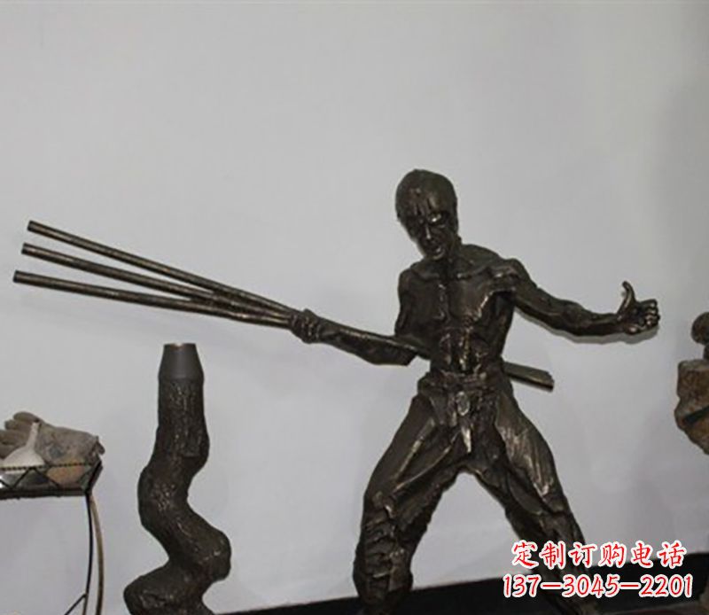安阳海量李小龙铜雕尽显功夫之美