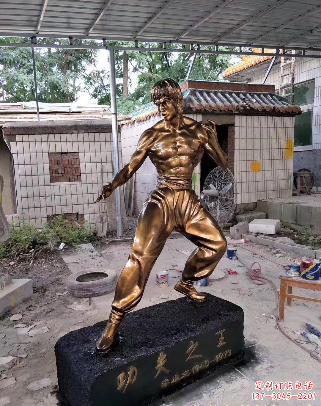 安阳传承经典,荣耀李小龙——中领雕塑李小龙人物铜雕