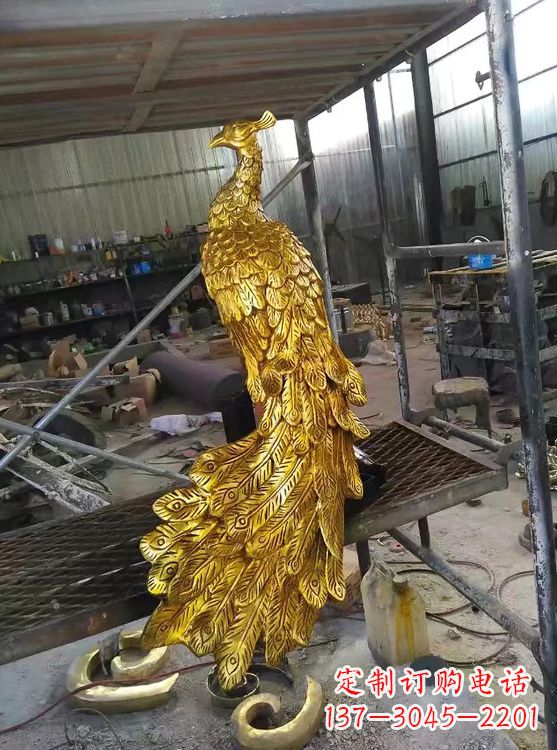 安阳精工制作的鎏金凤凰雕塑