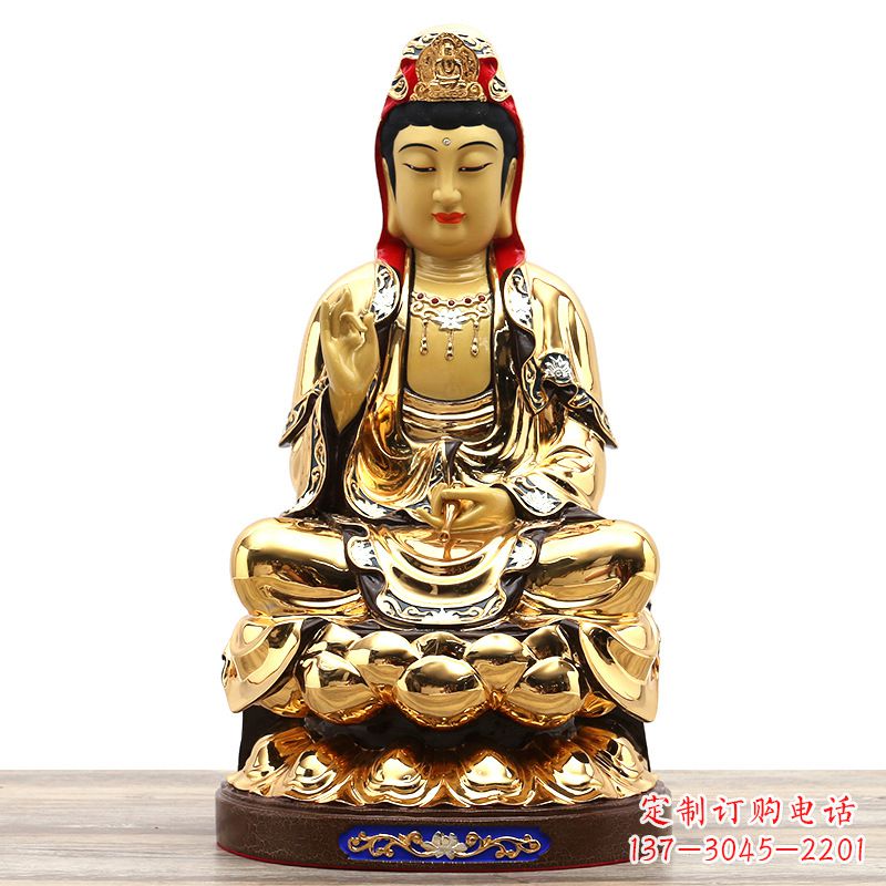 安阳荣耀观世音,精巧纯铜雕塑