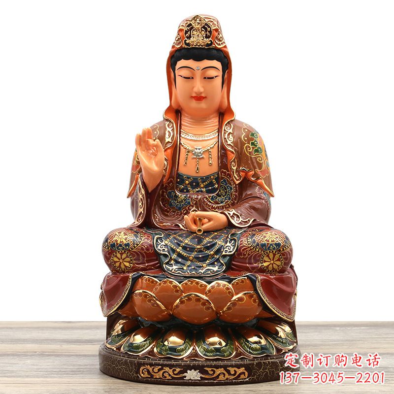 安阳鎏金工艺精美观世音菩萨纯铜佛像雕塑
