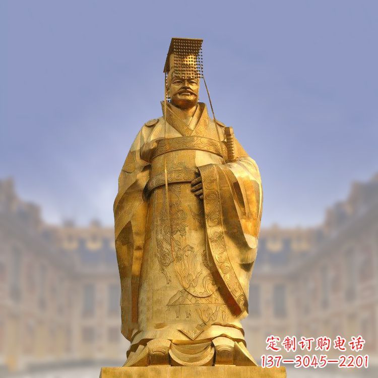 安阳秦始皇铜雕塑,传承历史荣耀