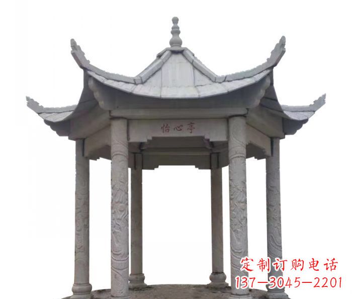 安阳精美凉亭石雕–精细雕刻制作精致的艺术品