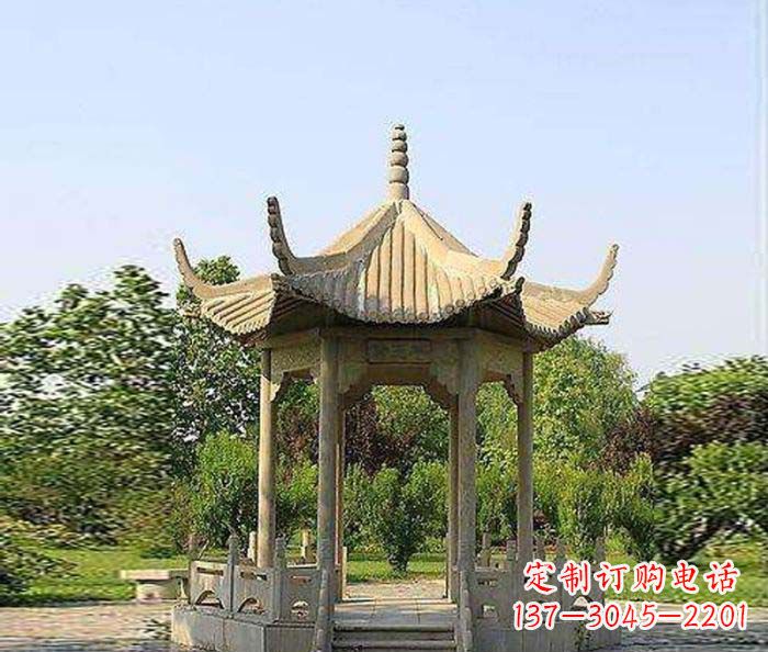 安阳六角凉亭雕塑:精致而经典
