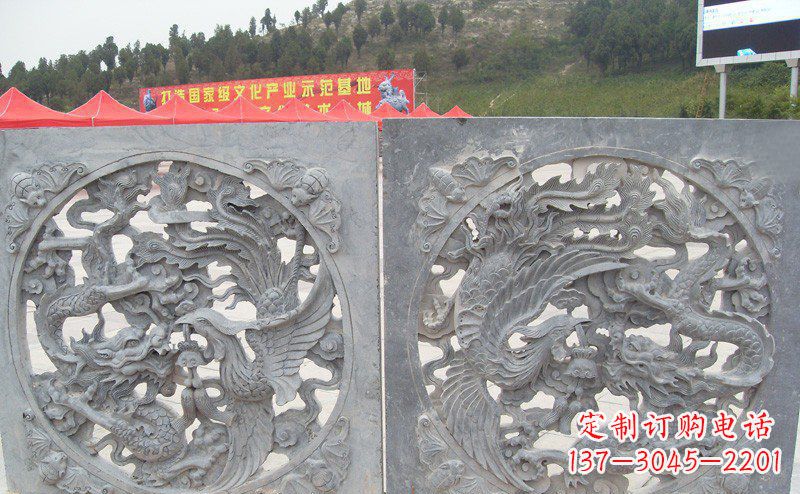 安阳龙凤呈祥公园景观石雕--精美绝伦的龙凤陪伴