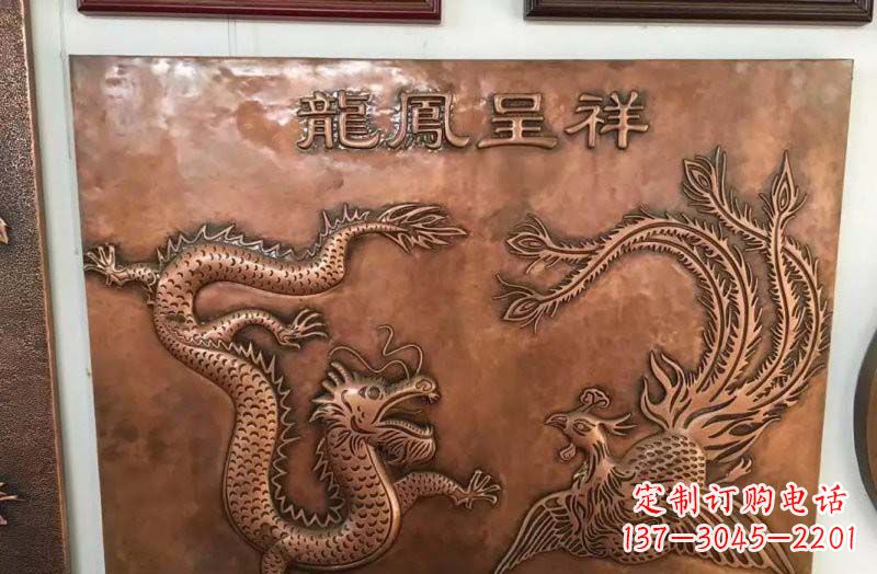 安阳中领雕塑|传统铜雕龙凤精美雕塑