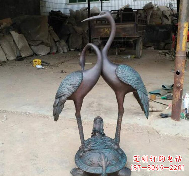 安阳龙龟仙鹤铜雕——传承传统,增添福气