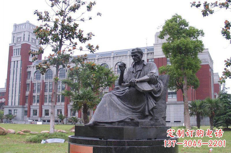 安阳卢梭西方名人铜雕由中领雕塑定制，是一款完…