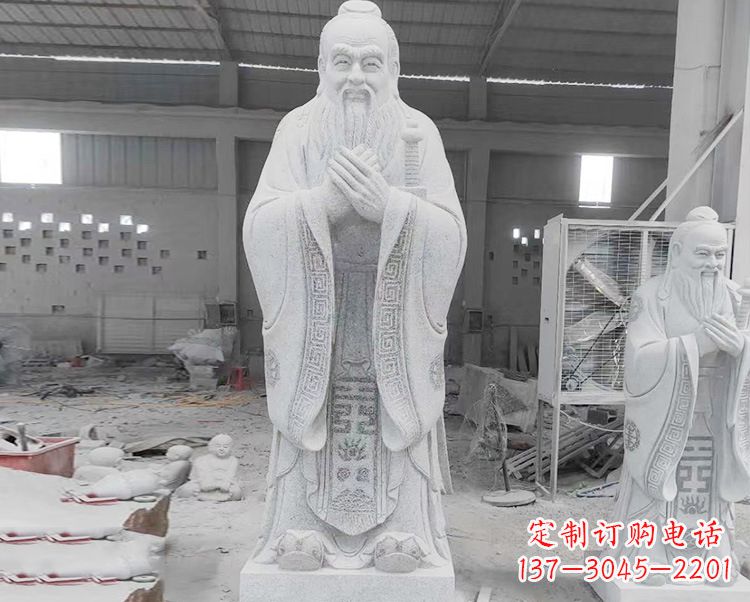 安阳精美的孔子雕像,精雕细琢,彰显文明之美