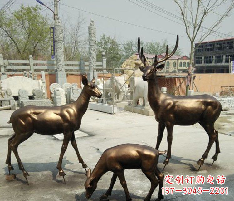 安阳感受自然魅力的动物铜雕