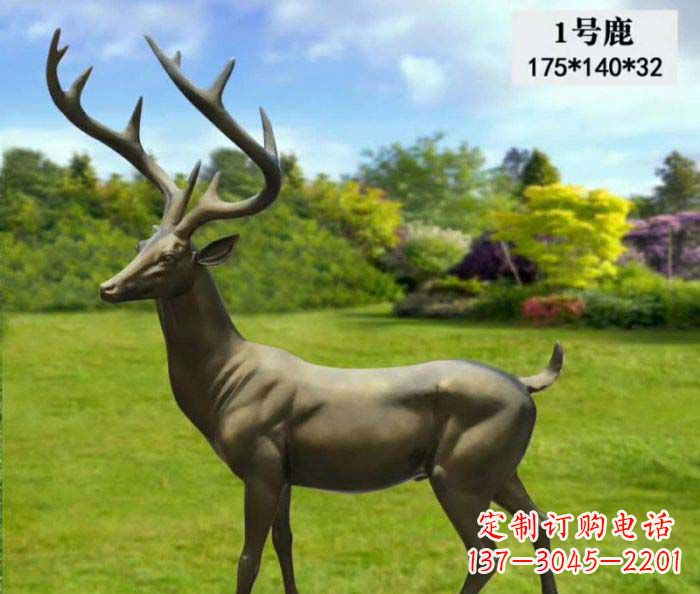 安阳鹿铜雕,尽显动物精髓