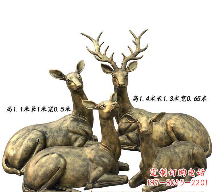 安阳精致鹿群铜雕,雕刻出无可比拟的优雅