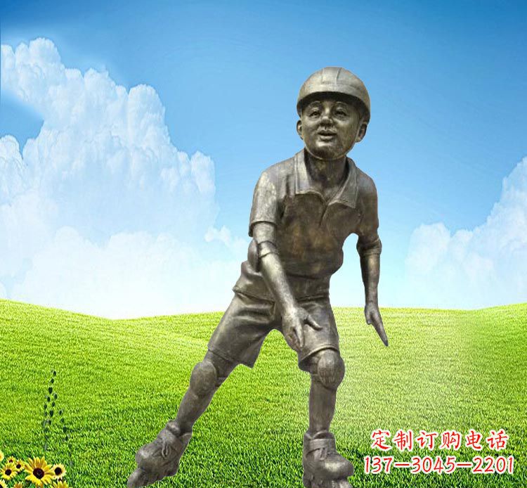 安阳领雕塑:儿童公园里的铜雕精灵
