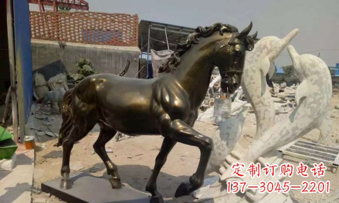 安阳高品质马玻璃钢动物雕塑