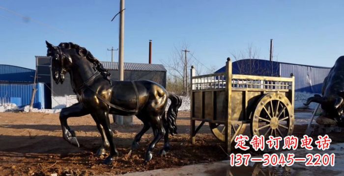 安阳华丽复古,名车贵族,精美马车雕塑