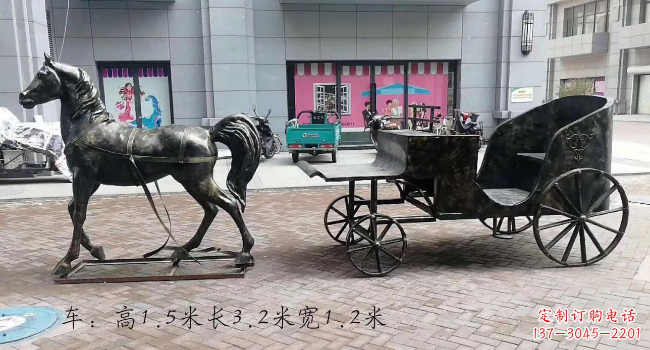 安阳古典马车雕塑,精致传承礼仪之魂