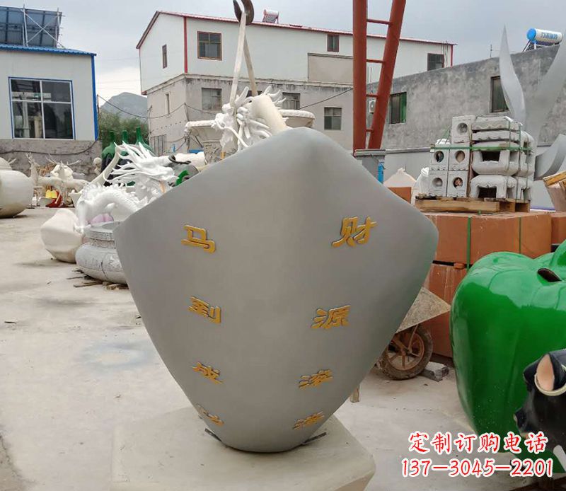 安阳精美元宝雕塑,马到成功!
