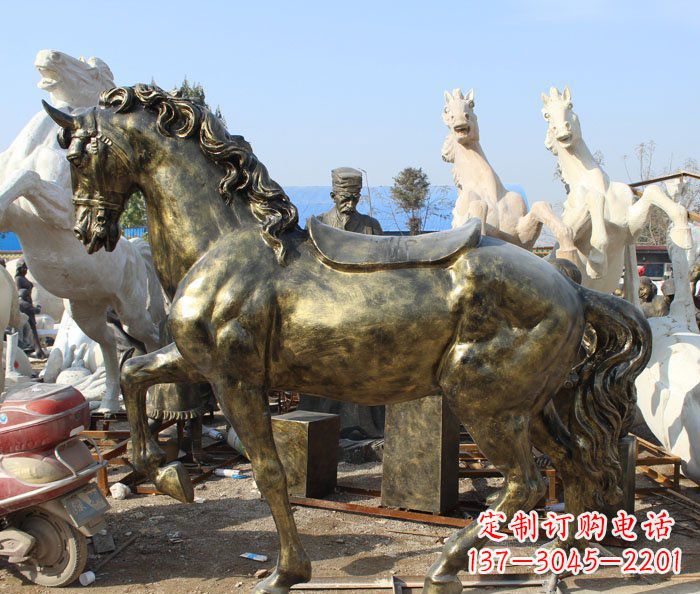 安阳马动物铜雕塑——精致细腻的手工工艺