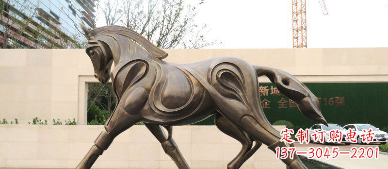 安阳艺术雕塑,马系动物铜雕