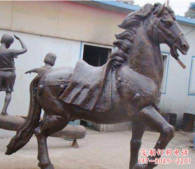 安阳精美动物铜雕,增添马公园魅力