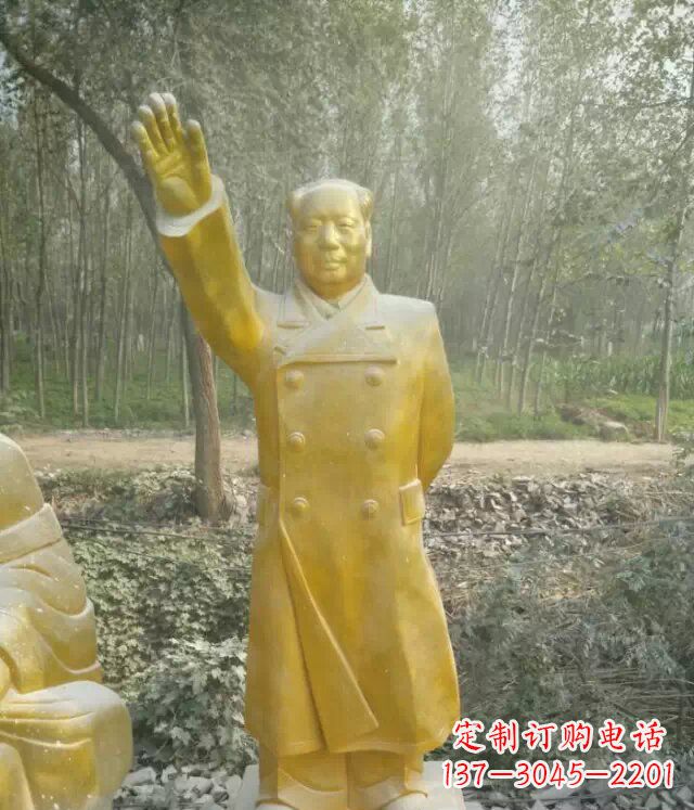 安阳精致玻璃钢仿铜人物雕塑—以主席为蓝本