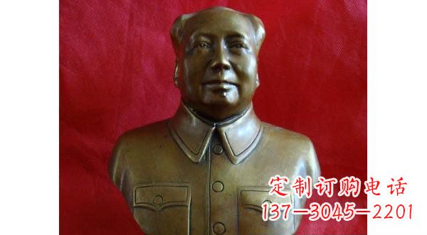安阳毛主席伟人胸像铜雕，精美纳米工艺制作